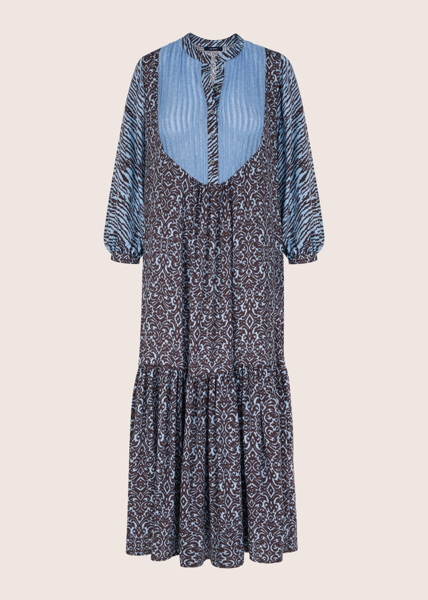 SALT ORNAMENT long  silk and viscose dress 