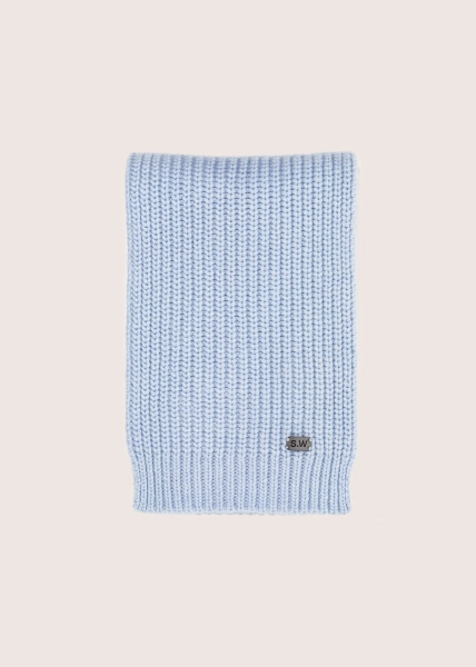 EXTRA LONG SCARF baby blue merino wool and cashmere 