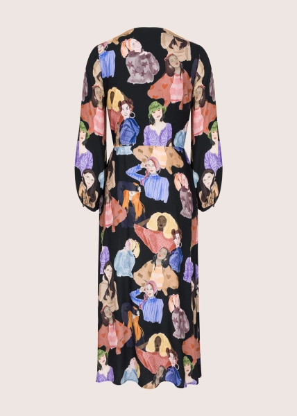 ALEX sukienka midi w odważny print