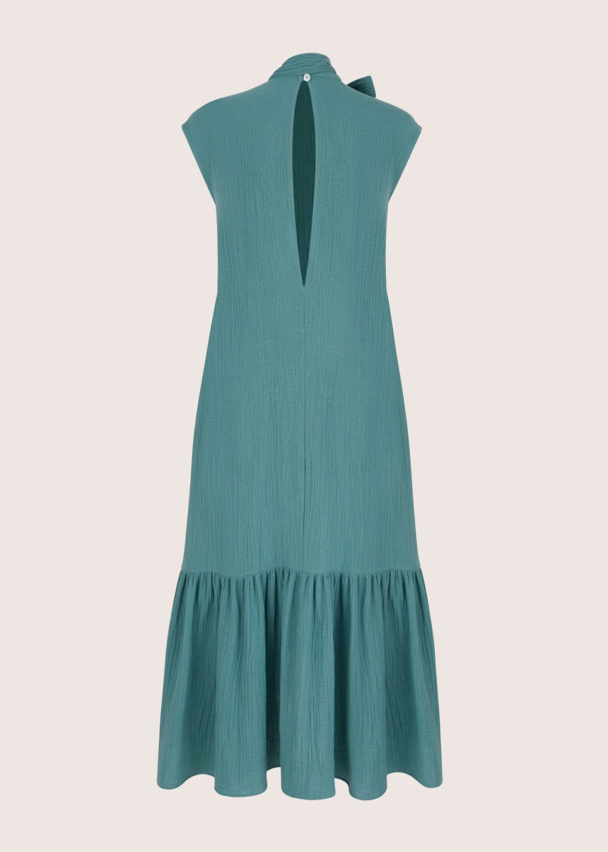 MET letnia sukienka maxi algowa zieleń