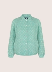 Lniana bomberka WIND LINEN Minty Dot w kolorze pastelowej mięty – widok z przodu