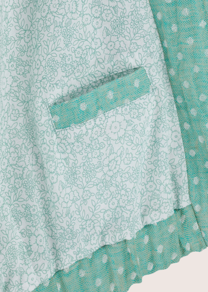 WIND LINEN minty dot - lniana bomberka pastelowa mięta