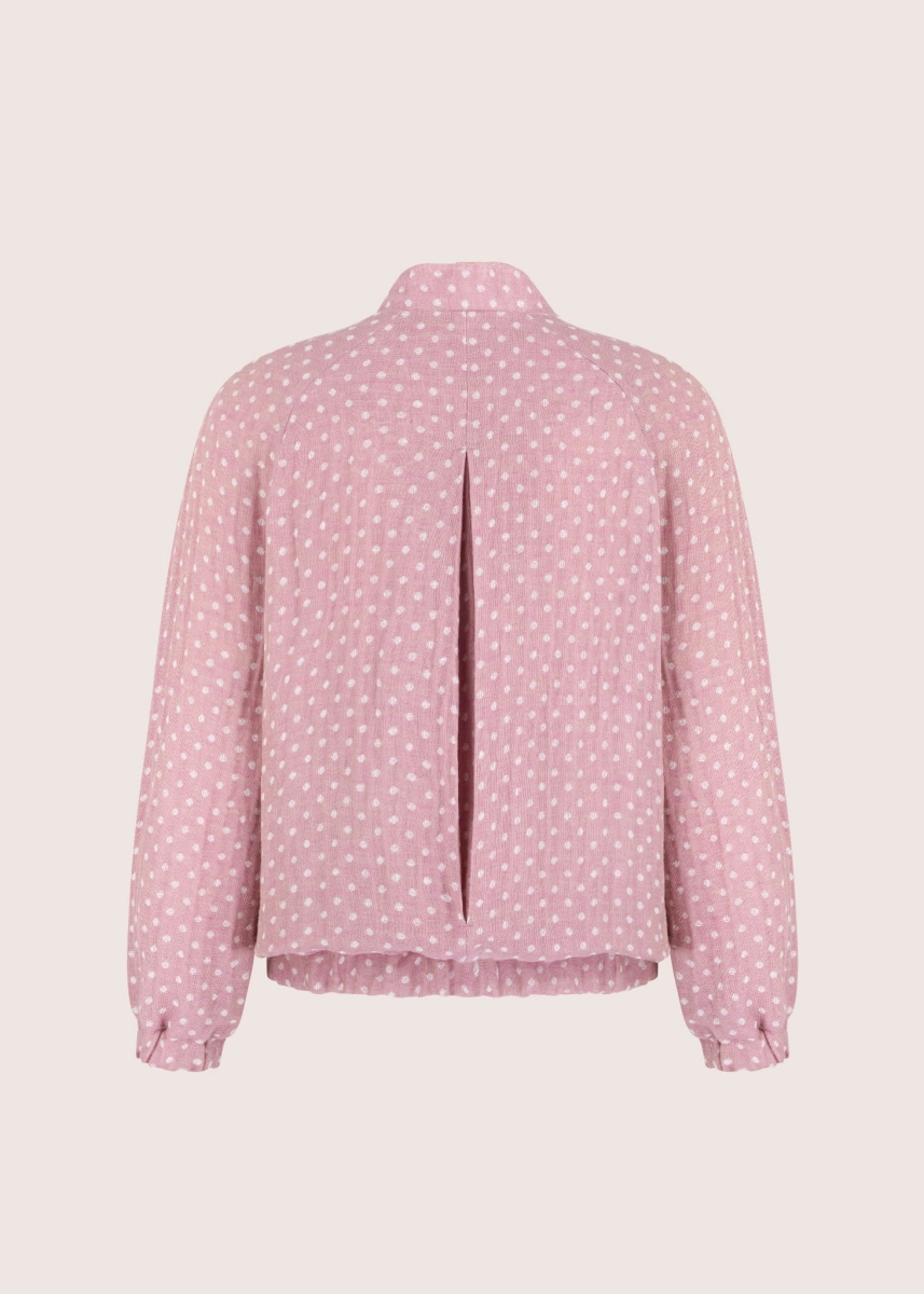 WIND LINEN powder pink - lniana bomberka