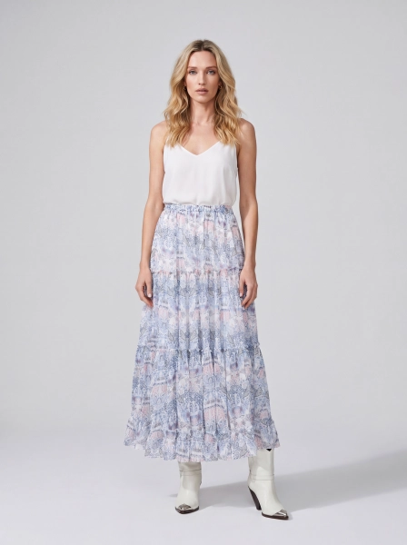 CENTRAL PARK vintage flowers spódnica maxi