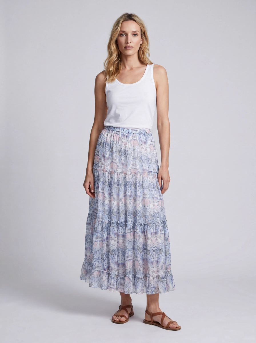 CENTRAL PARK vintage flowers spódnica maxi