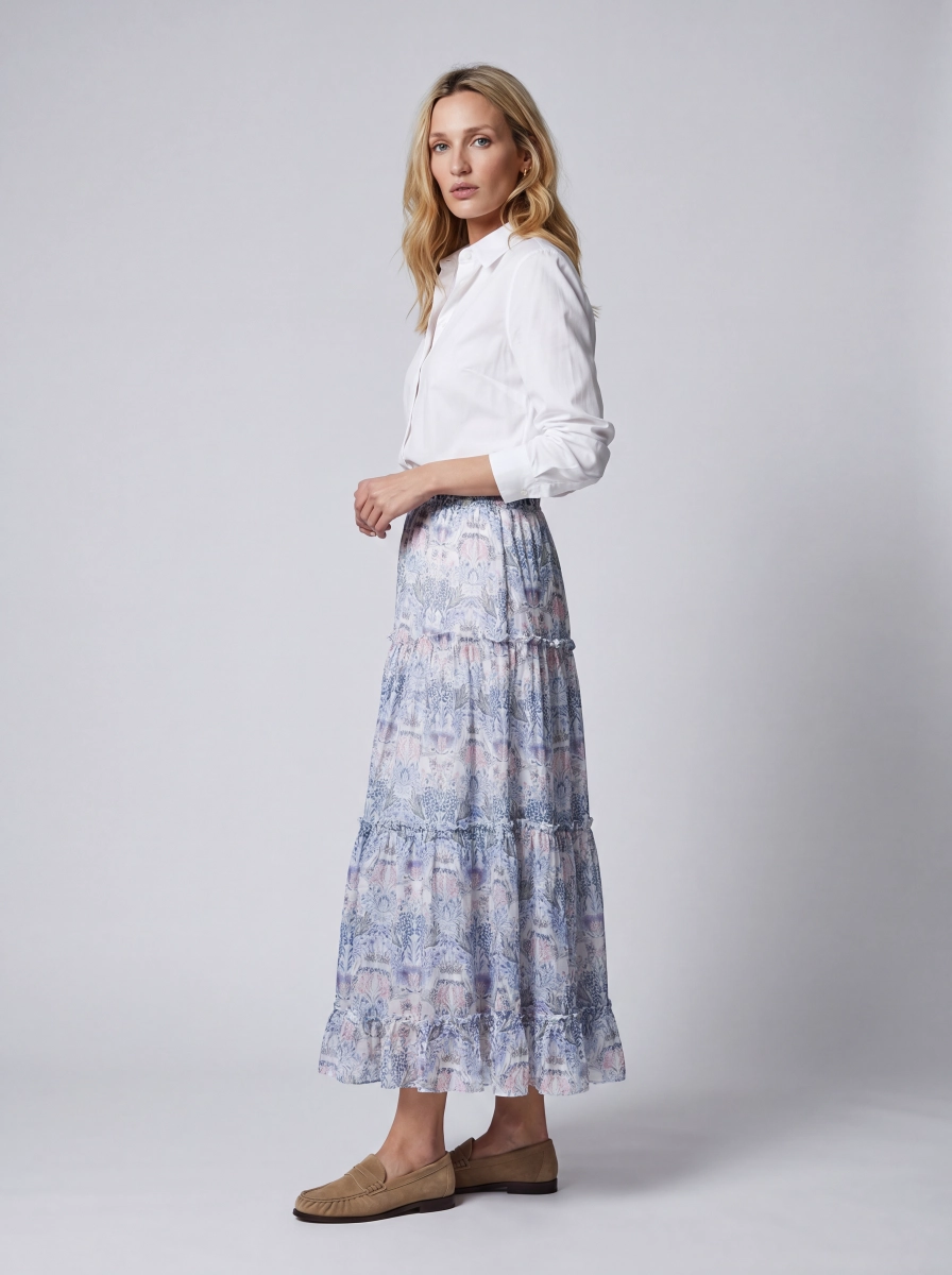 CENTRAL PARK vintage flowers spódnica maxi