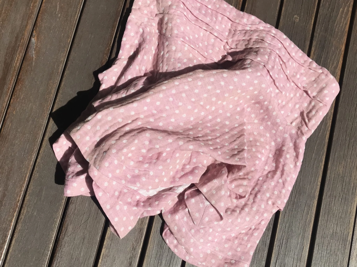 MAGNOLIA powder pink linen skirt