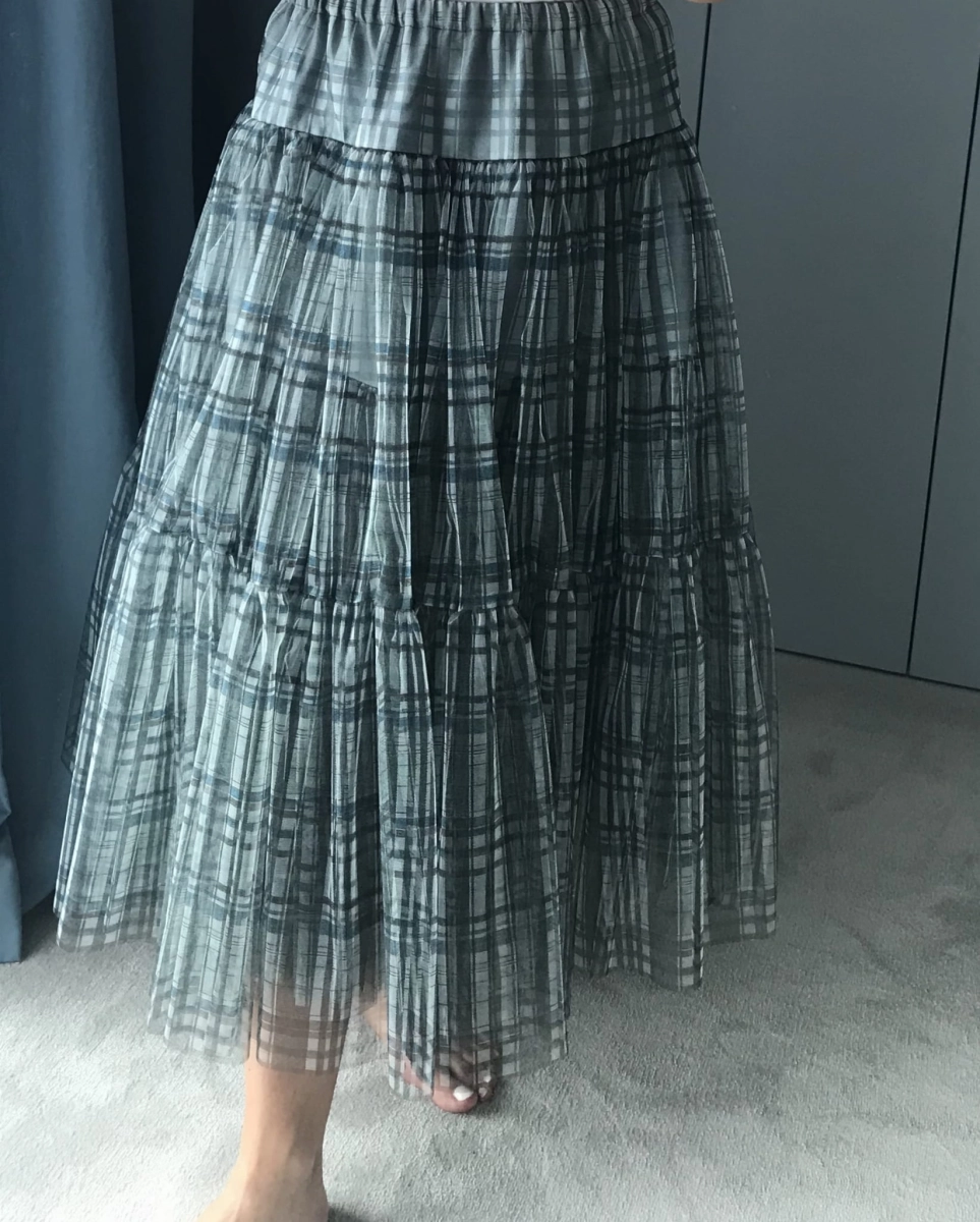 PERRY LIMITED checked skirt
