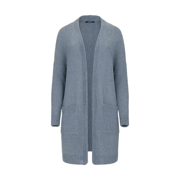 NOHO petrol blue bawełniany kardigan