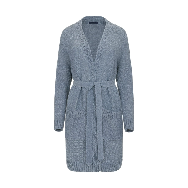 NOHO petrol blue bawełniany kardigan