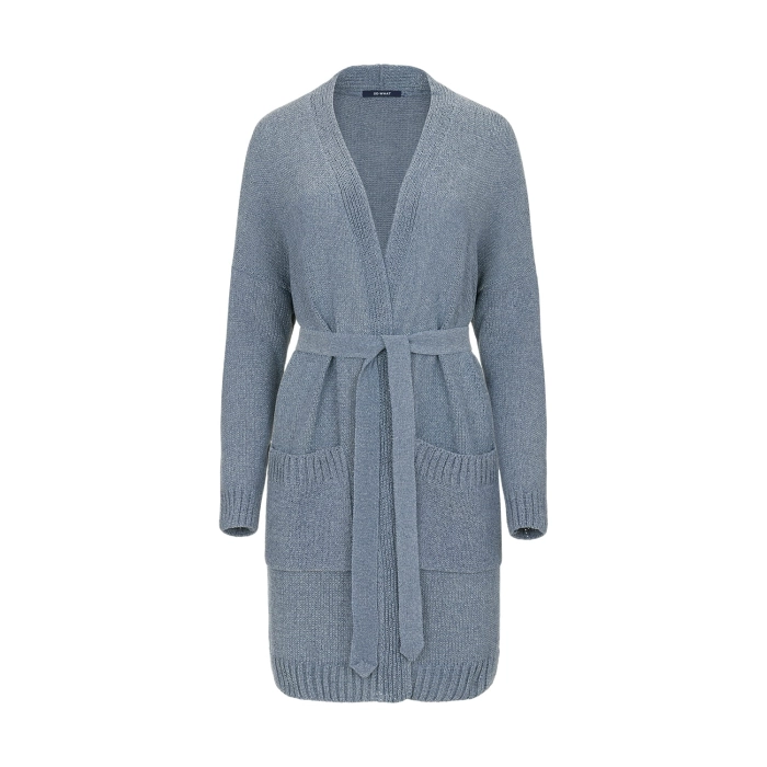 NOHO petrol blue bawełniany kardigan