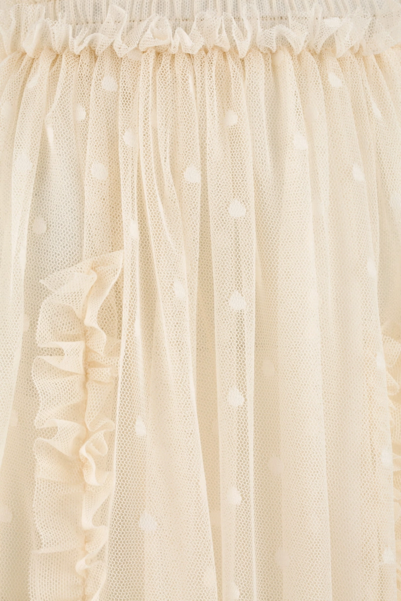 SOHO  vanilla dot sheer skirt