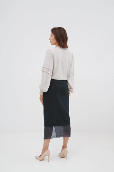 HELENA DEEP BLUE  ołówkowa spódnica midi