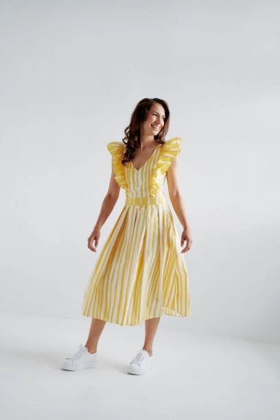 ROOFTOP cotton summer yellow dress