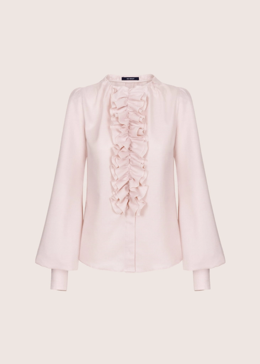 NOLITA baby pink bluzka z żabotem