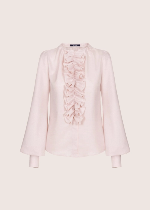 NOLITA baby pink bluzka z żabotem