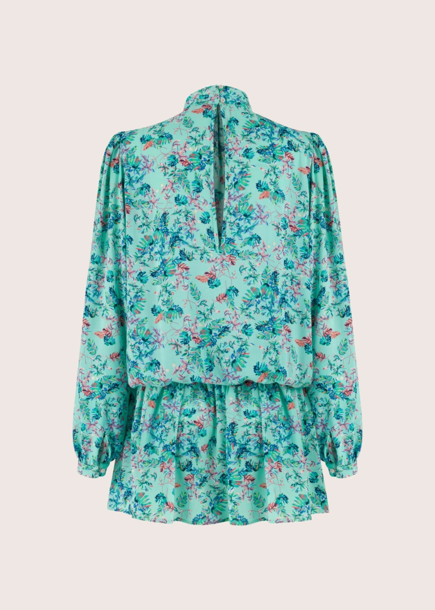 CARRIE summer mint sukienka w kwiatowy print