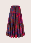 CENTRAL PARK red & cobalt medley spódnica maxi