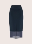 HELENA DEEP BLUE  ołówkowa spódnica midi