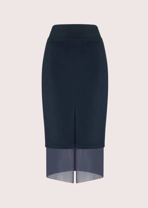 HELENA DEEP BLUE  ołówkowa spódnica midi