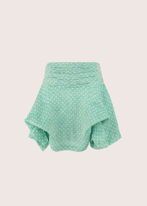 MAGNOLIA minty dot linen skirt