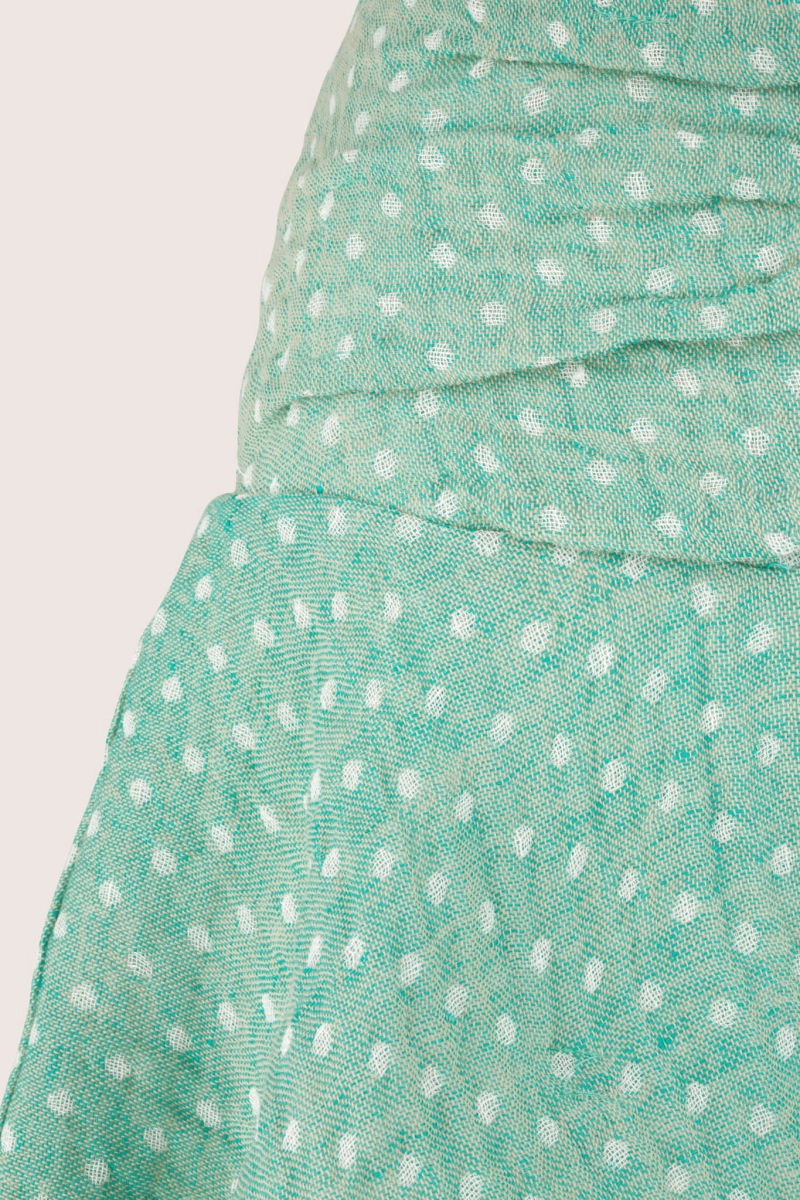 MAGNOLIA minty dot linen skirt