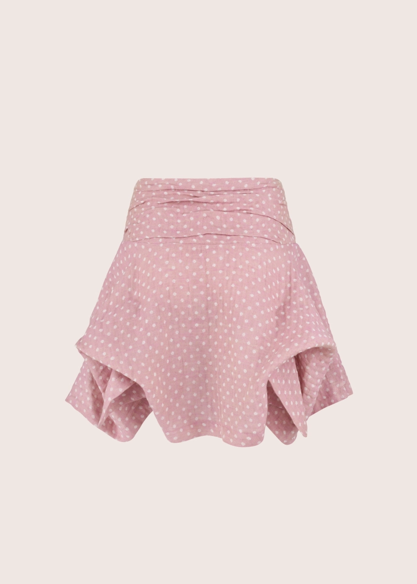 MAGNOLIA powder pink linen skirt