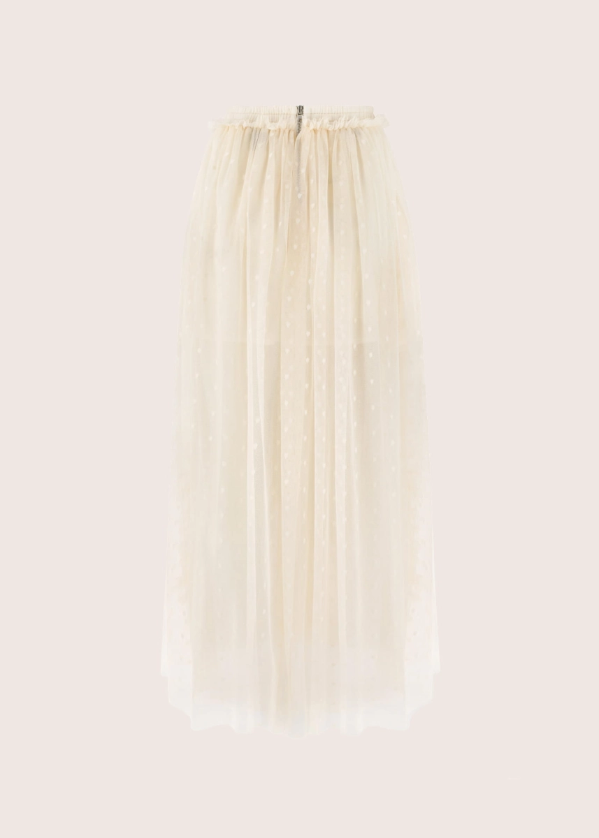 SOHO  vanilla dot sheer skirt