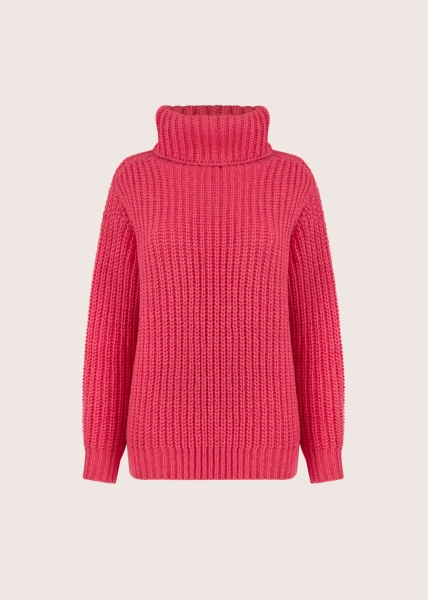 JULIA CORAL gruby sweter z golfem