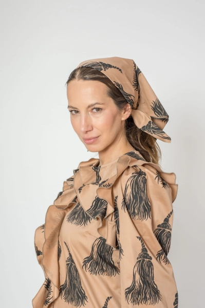GIA beige bawełniana bandana