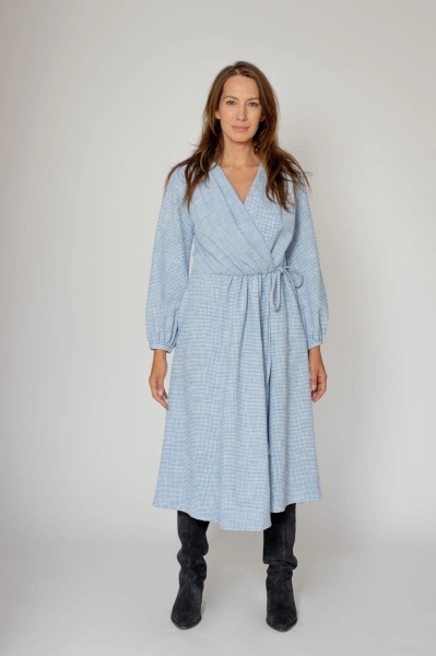 DONNA  BLUE szlafrokowa sukienka midi