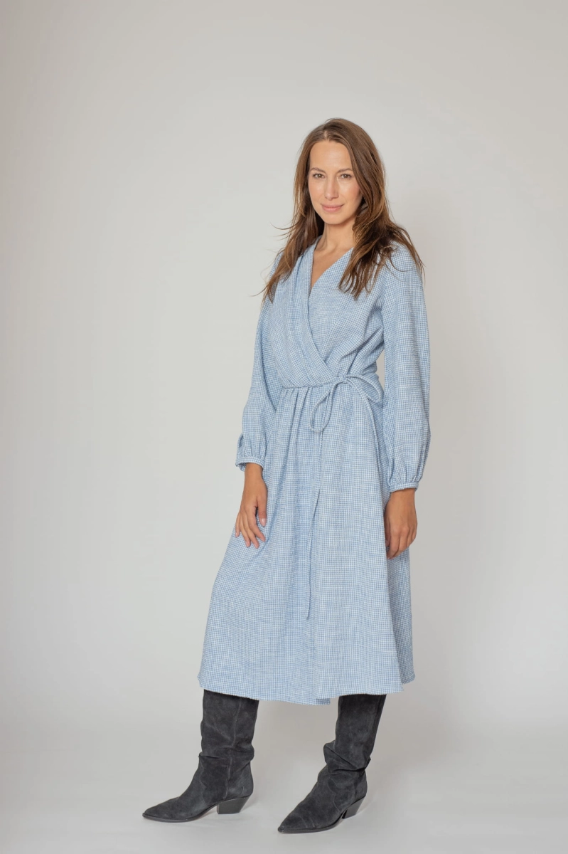 DONNA  BLUE szlafrokowa sukienka midi