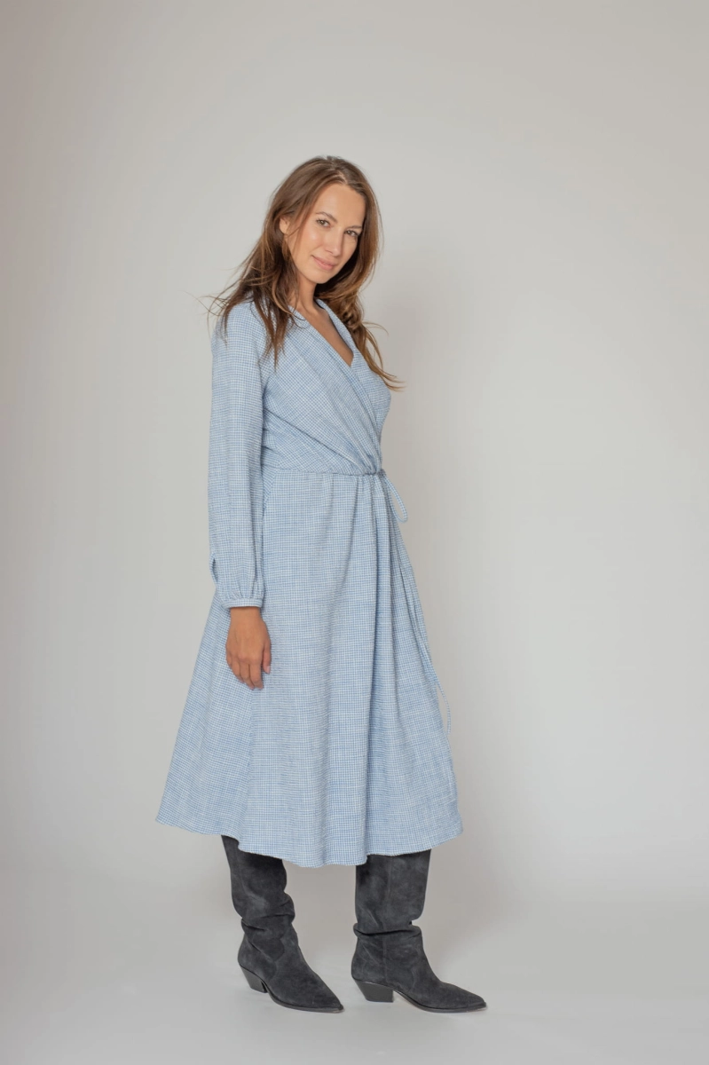 DONNA  BLUE szlafrokowa sukienka midi