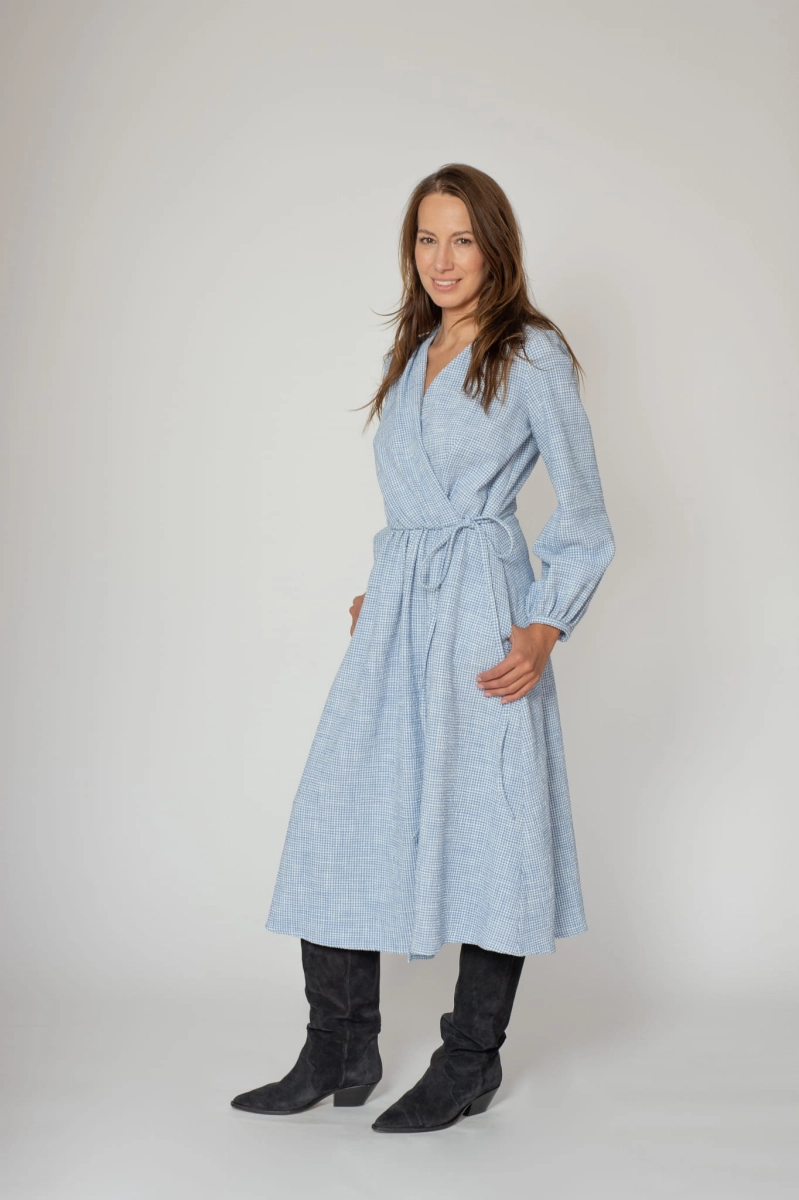 DONNA  BLUE szlafrokowa sukienka midi