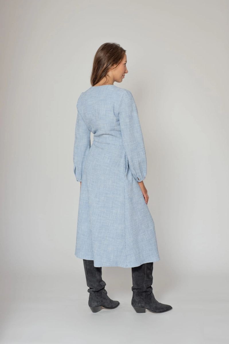 DONNA  BLUE szlafrokowa sukienka midi