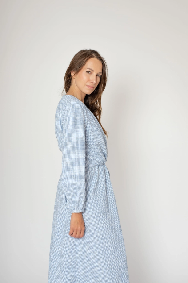 DONNA  BLUE szlafrokowa sukienka midi