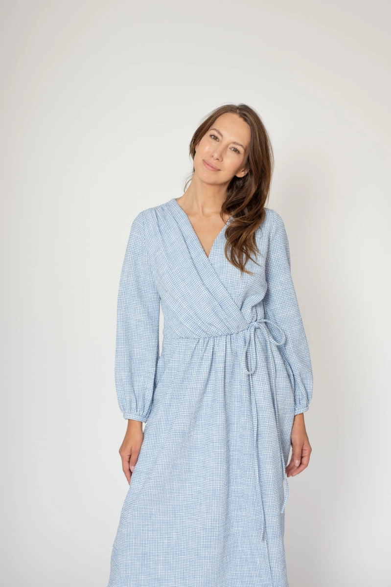 DONNA  BLUE szlafrokowa sukienka midi