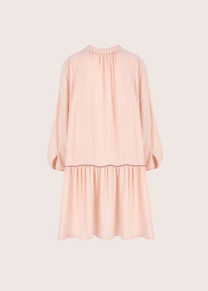 HAMPTONS PINK obszerna sukienka z bawełnianego muślinu