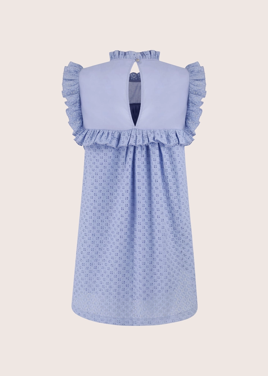 BOOkMARC lilac cotton embroided dress