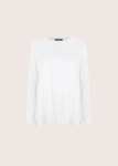 BASIC LONG white round neck
