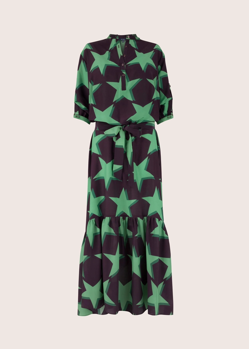 STUDIO 54 stars long silk dress
