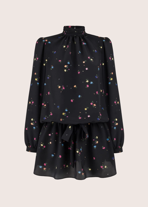 CARRIE black flowers dress