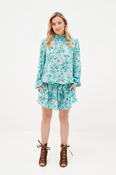CARRIE summer mint sukienka w kwiatowy print
