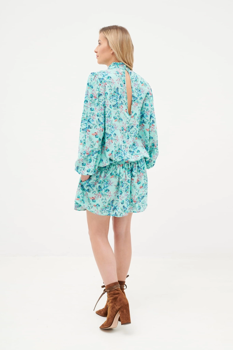 CARRIE summer mint sukienka w kwiatowy print
