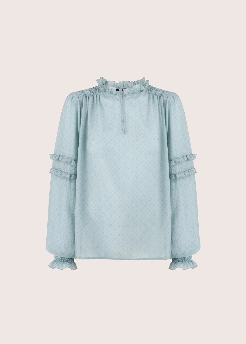 ELLE mintgrey jedwabna bluzka
