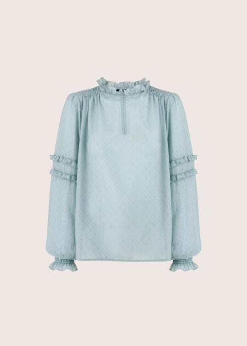 ELLE mintgrey jedwabna bluzka