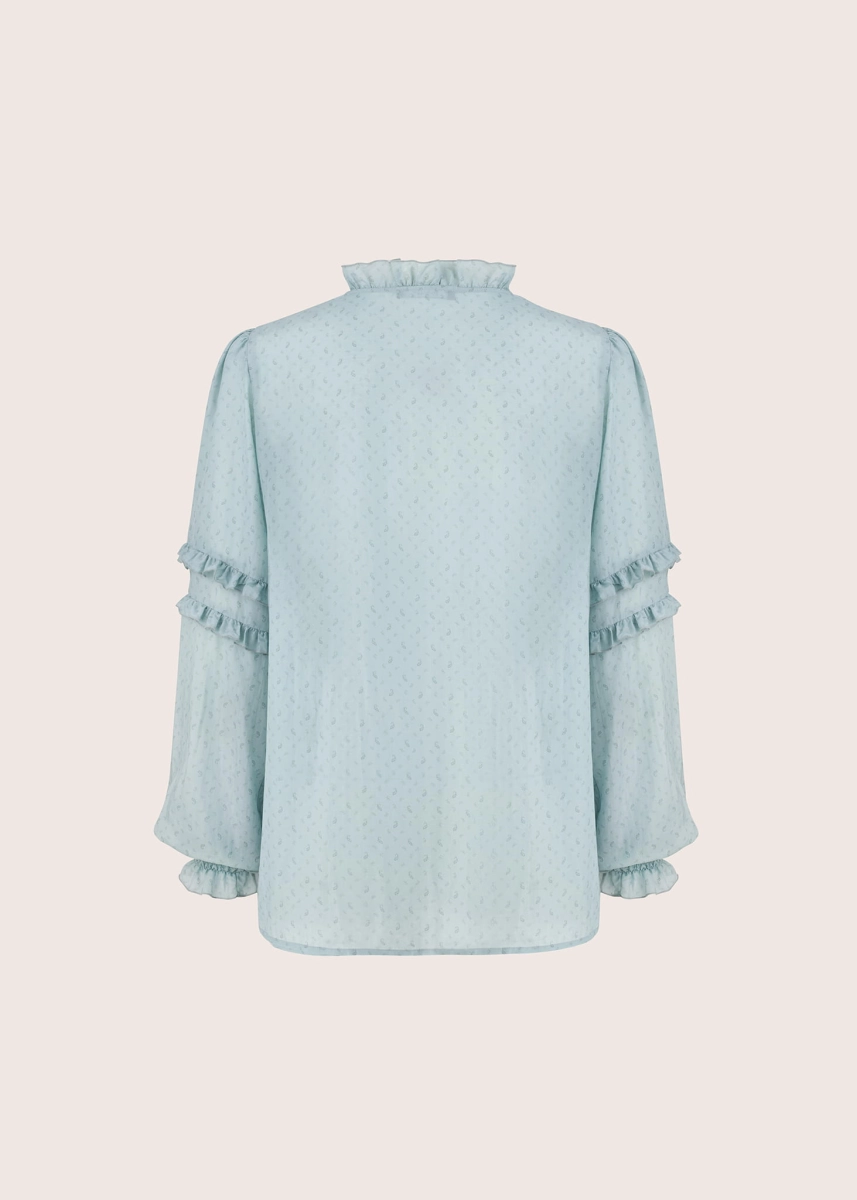 ELLE mintgrey jedwabna bluzka