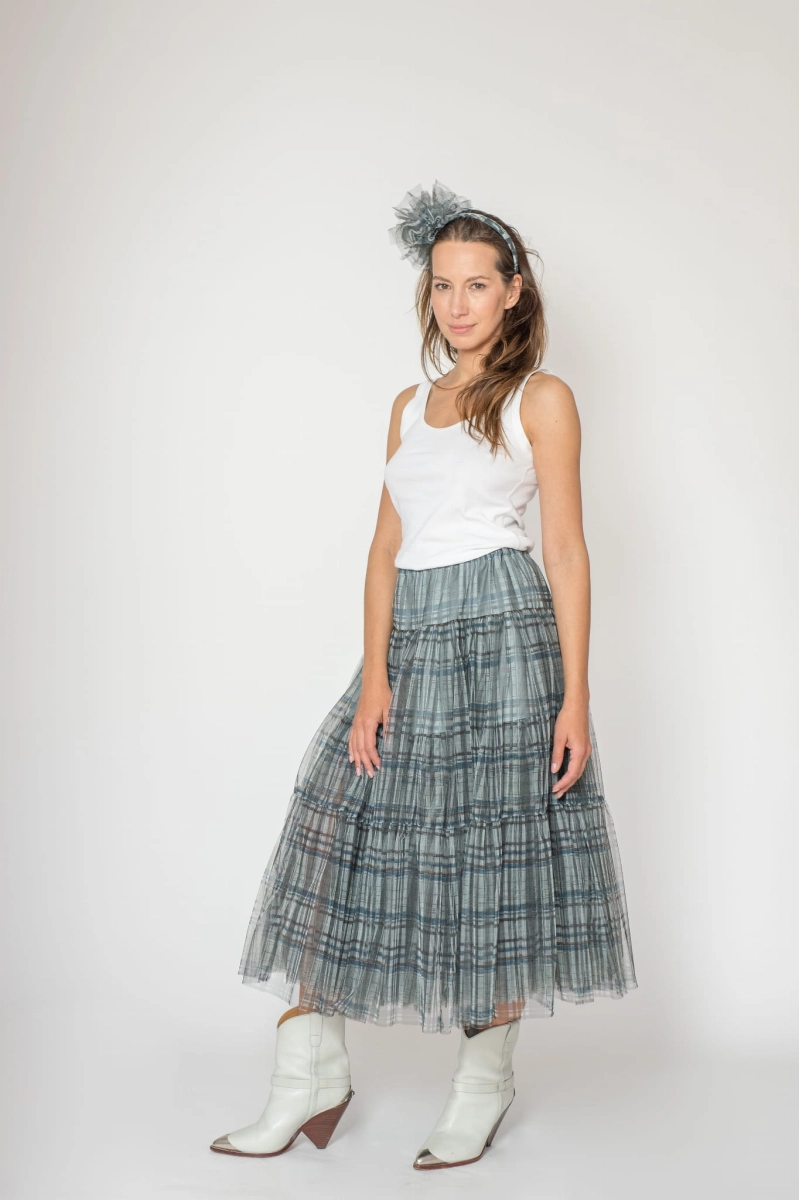 PERRY LIMITED checked skirt
