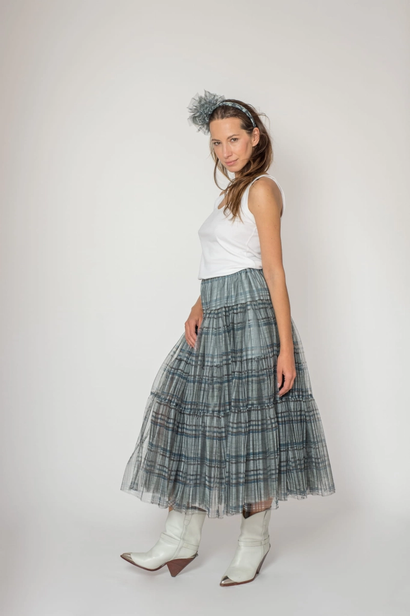 PERRY LIMITED checked skirt