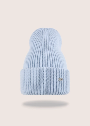 BEANIE BLUE cashmere and merino wool hat